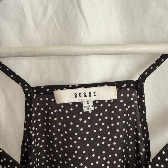 Anthropologie Ro & De flowy tank with black polka dots Size Small - Picture 11 of 12